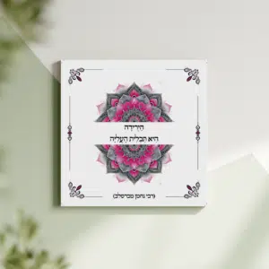 תמונת קנבס מנדלה "הירידה היא תכלית העליה" | במידה 30X30