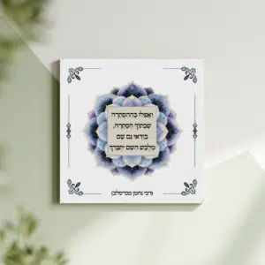 תמונת קנבס מנדלה "ואפלו בההסתרה שבתוך הסתרה, בודאי גם שם מלבש השם יתברך" | במידה 30X30